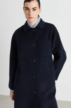 Cappotto con tasche multiple - Blu