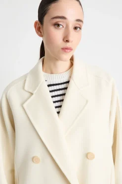 Cappotto corto a uovo - Bianco