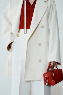 Cappotto corto a uovo - Bianco