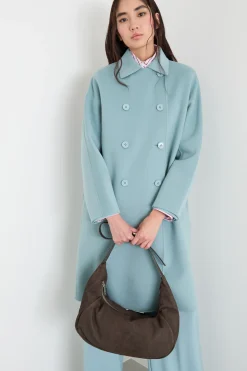 Cappotto doppiopetto - Azzurro