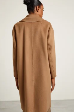 Cappotto doppiopetto in lana - Cammello