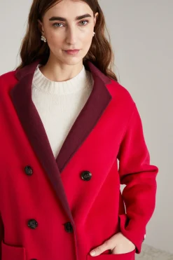 Cappotto doppiopetto reversibile - Bordeuax