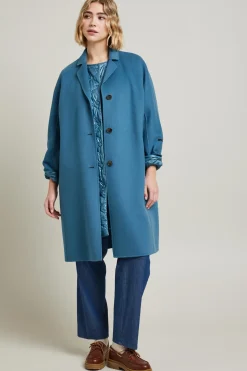 Cappotto dritto in doppio di lana - Ottanio