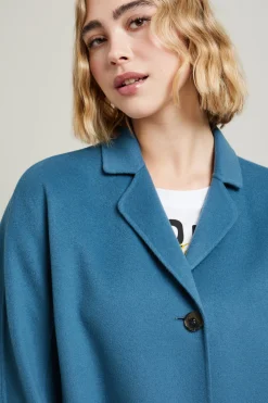 Cappotto dritto in doppio di lana - Ottanio