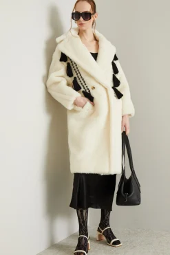 Cappotto effetto teddy - Bianco Nero