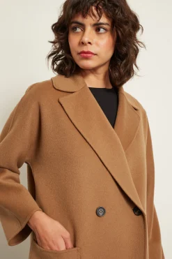 Cappotto in doppio di lana - Cammello