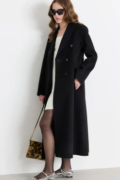 Cappotto in doppio drap - Nero
