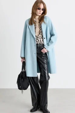 Cappotto in double - Azzurro