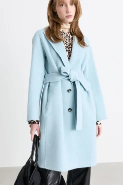 Cappotto in double - Azzurro