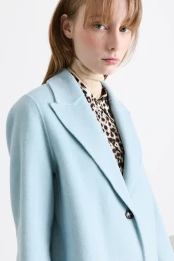 Cappotto in double - Azzurro