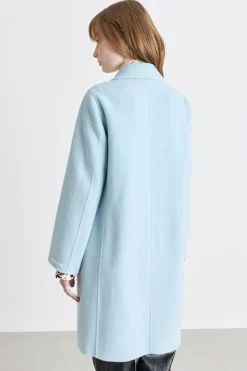 Cappotto in double - Azzurro