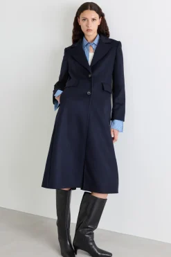 Cappotto in drap - Blu