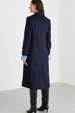 Cappotto in drap - Blu