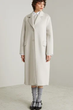 Cappotto in jersey compatto - Grigio