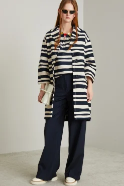 Cappotto in stuoia - Nero Beige