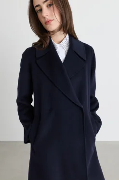Cappotto lungo a vestaglia - Blu