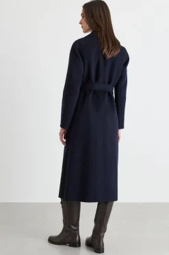 Cappotto lungo a vestaglia - Blu