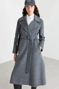 Cappotto lungo a vestaglia - Grigio