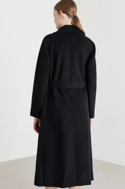 Cappotto lungo a vestaglia - Nero