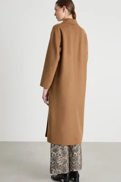 Cappotto lungo doppiopetto - Cammello