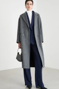 Cappotto lungo doppiopetto - Grigio