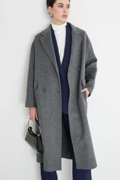 Cappotto lungo doppiopetto - Grigio