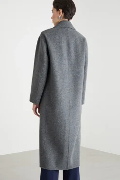 Cappotto lungo doppiopetto - Grigio