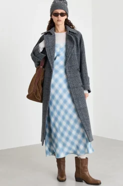 Cappotto lungo in tweed - Grigio