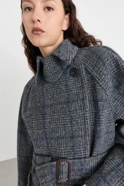Cappotto lungo in tweed - Grigio