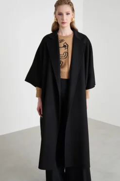 Cappotto open-front a uovo - Nero