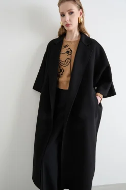 Cappotto open-front a uovo - Nero