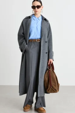 Cappotto trench in double - Grigio