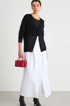 Cardigan aderente con scollo a V - Nero