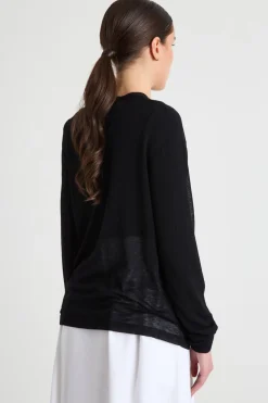 Cardigan aderente con scollo a V - Nero