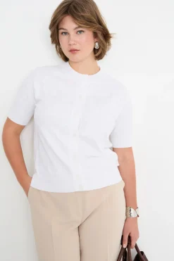 Cardigan a maniche corte - Bianco