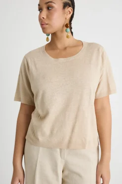 Cardigan a spalla scesa - Cammello