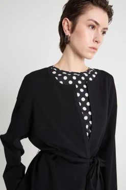 Cardigan a vestaglia - Nero