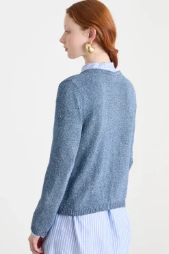 Cardigan boxy - Blu