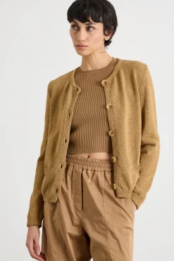 Cardigan boxy - Cammello