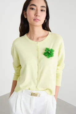 Cardigan boxy - Giallo