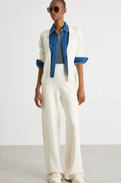 Cardigan con ampio scollo a V - Bianco