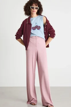 Cardigan con bottoni - Bordeaux