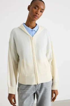 Cardigan con cappuccio - Bianco