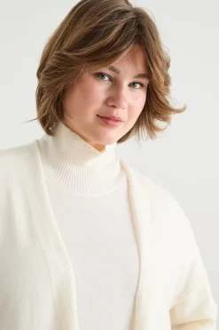 Cardigan con cintura - Bianco