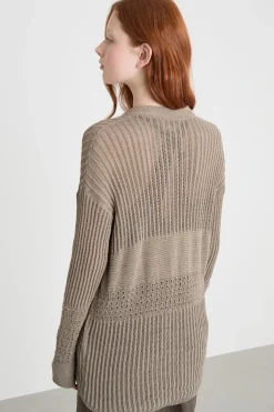 Cardigan con scollo a V - Beige