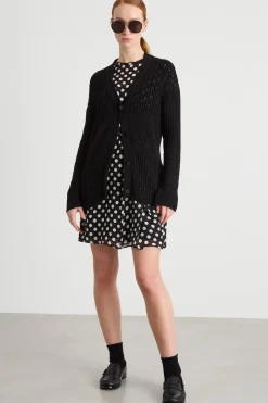Cardigan con scollo a V - Nero