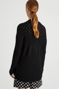 Cardigan con scollo a V - Nero