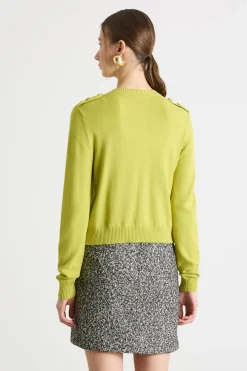 Cardigan con tasche - Verde
