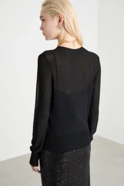 Cardigan dalla linea aderente - Nero