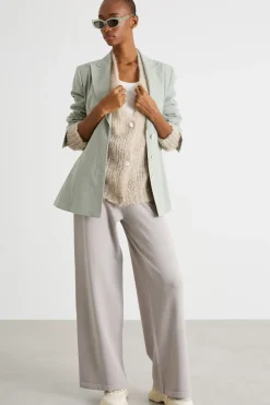 Cardigan in filato di mohair - Beige